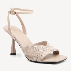 Chic Beige Strappy Heels